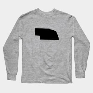 Nebraska Black Long Sleeve T-Shirt